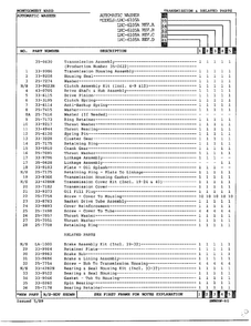 Transmission And Related Parts Page 2 Diagram and Parts List for 6105A REV D Norge Washer