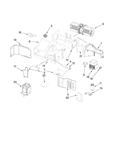 Air Flow Parts Diagram and Parts List for MMV4203WW0  Maytag Microwave