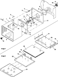 Outer Cabinet/racks Diagram and Parts List for AOCS3040E-P1132348NE  Amana Wall Oven