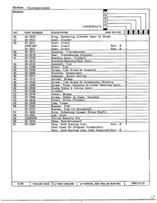 Transmission Page 4 Diagram and Parts List for 6742A  Norge Washer