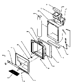 Ice And Water Cavity Diagram and Parts List for SXD25AL-P1162436WL  Amana Refrigerator