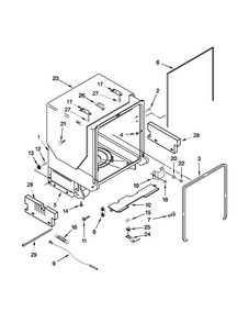 Tub And Frame Parts Diagram and Parts List for JDB3650AWR4  Jenn-Air Dishwasher