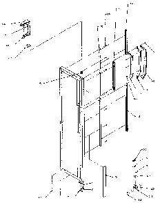 Freezer Door Hinge And Trim Diagram and Parts List for SX25N-P1162704W  Amana Refrigerator