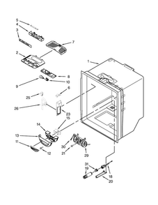 Refrigerator Liner Parts Diagram and Parts List for JFC2290VEM7  Jenn-Air Refrigerator