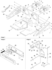 Control Compartment, Panel & Gas Supply Diagram and Parts List for AOGD2750SS-P113253NSS  Amana Wall Oven