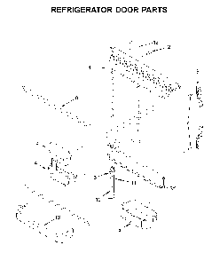 Refrigerator door parts Diagram and Parts List for 59679313511  Amana Refrigerator