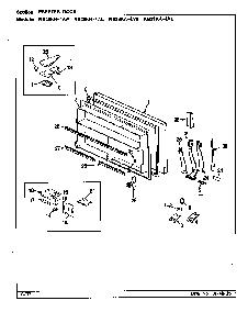Freezer Door Diagram and Parts List for RB23KA-4AW BG97C Magic Chef Refrigerator