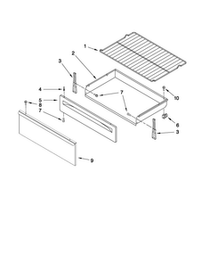 Drawer & Broiler Parts Diagram and Parts List for AER5822VCS0  Amana Range