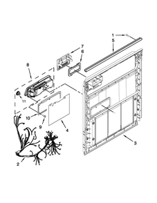 Inner Door Parts Diagram and Parts List for MDB4409PAS2  Maytag Dishwasher
