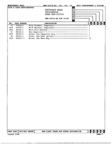 Unit Compartment/system Page 3 Diagram and Parts List for 22274A  Admiral Refrigerator