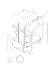 Tub Diagram and Parts List for CDB900NW0A  Crosley Dishwasher