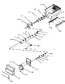 Crushed Ice Bucket Diagram and Parts List for SBI20QE-P1162905WE  Amana Refrigerator