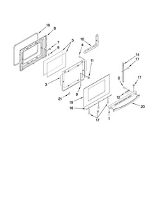 Door Parts Diagram and Parts List for MES5752BAB15  Maytag Range