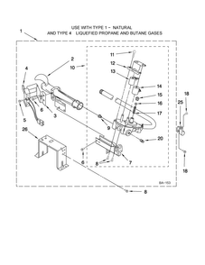 8576353 Burner Assembly Diagram and Parts List for MGDE300VW1  Maytag Dryer