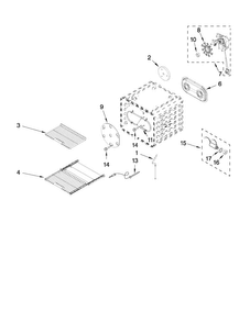 30" Internal Oven Parts Diagram and Parts List for JGRP548WP01  Jenn-Air Range