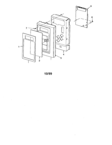 Control Panel Diagram and Parts List for MVH250W-P1323204W  Amana Microwave