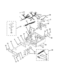 Control Panel And Separator Parts Diagram and Parts List for MLE26PRKYW0  Maytag Dryer