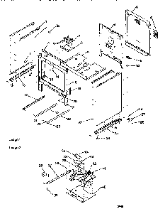 Cabinet Diagram and Parts List for ART6110LL P1143453LL Amana Range