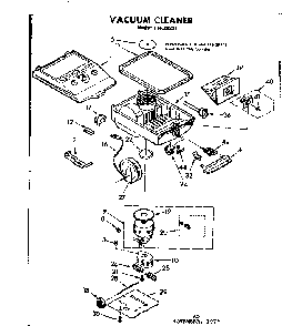 Base Assembly Diagram and Parts List for 11629821  Kenmore Canister Vacuum