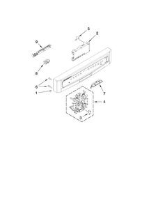 Control Panel And Latch Parts Diagram and Parts List for MDB4630AWS1  Maytag Dishwasher