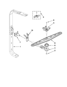 Upper Wash And Rinse Parts Diagram and Parts List for MDBH969AWB1  Maytag Dishwasher