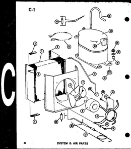 Part Location Diagram of C6116704 Whirlpool Fan blade cond