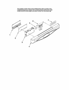 Control Panel Parts Diagram and Parts List for MDB5601AWQ2  Maytag Dishwasher