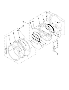 Part Location Diagram of W10405431 Whirlpool WINDOW