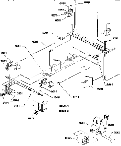 Bottom Hinge And Roller Assembly Diagram and Parts List for BXF19TW-P1311901WW  Amana Refrigerator