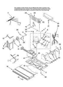 Unit Parts Diagram and Parts List for MFD2562KES11  Maytag Refrigerator