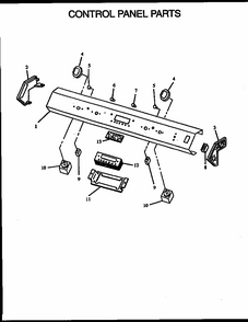 Control Panel Parts Diagram and Parts List for ARS635W-P1113803W  Amana Range