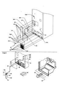Cabinet Back Diagram and Parts List for BCI21VC-P1325005WC  Amana Refrigerator