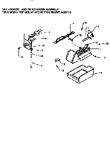 Icemaker Diagram and Parts List for TR21S4E-1196104WE  Amana Refrigerator