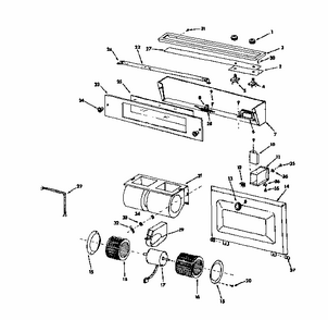 Blower, Light & Lens Assembly Diagram and Parts List for 8505257212  Kenmore Range Hood