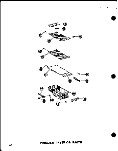Freezer Interior Parts Diagram and Parts List for SRI19W-AG-P60340-24WG  Amana Refrigerator