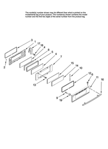 Upper Door Parts Diagram and Parts List for JER8895BAS11  Jenn-Air Range