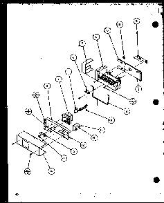 Ice Bucket And Ice Maker Diagram and Parts List for 36511W-P1121603WW  Amana Refrigerator