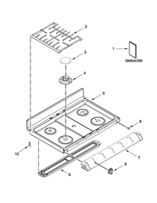 Cooktop Parts Diagram and Parts List for MGT8775XS04  Maytag Range