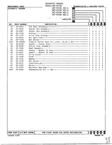 Transmission And Related Parts Page 3 Diagram and Parts List for 6535A REV C Norge Washer