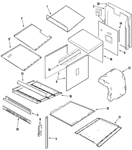 Body Diagram and Parts List for JJW8630DDW0  Maytag Wall Oven