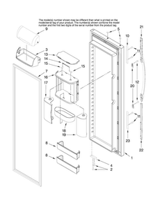 Refrigerator Door Parts Diagram and Parts List for AC2228HEKW13  Amana Refrigerator
