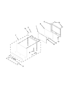 Oven Door Parts Diagram and Parts List for AWO6313SFB00  Amana Wall Oven