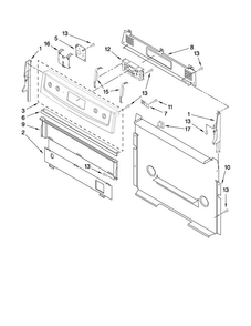 Control Panel Parts Diagram and Parts List for MGR7661WB2  Maytag Range