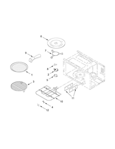 Internal Microwave Parts Diagram and Parts List for JMC2430DS01  Jenn-Air Microwave