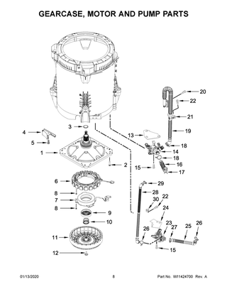 Part Location Diagram of W11197054 Whirlpool HOSE