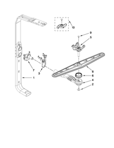 Upper Wash And Rinse Parts Diagram and Parts List for MDBH949PAB1  Maytag Dishwasher
