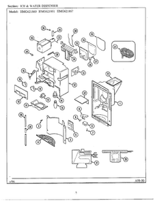 Ice/water Dispenser Diagram and Parts List for HMG621860  Admiral Refrigerator