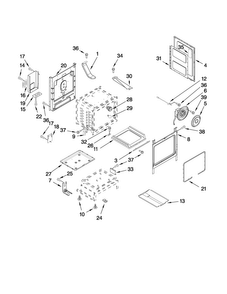 Chassis Parts Diagram and Parts List for MGR5765QDB2  Maytag Range