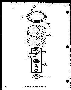 Lint Filter Diagram and Parts List for TAA300 P75751-14W Amana Washer