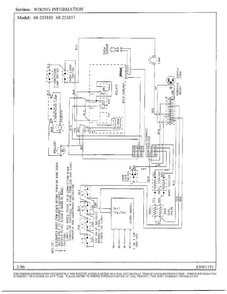 Wiring Information Diagram and Parts List for 68-255857  Magic Chef Range